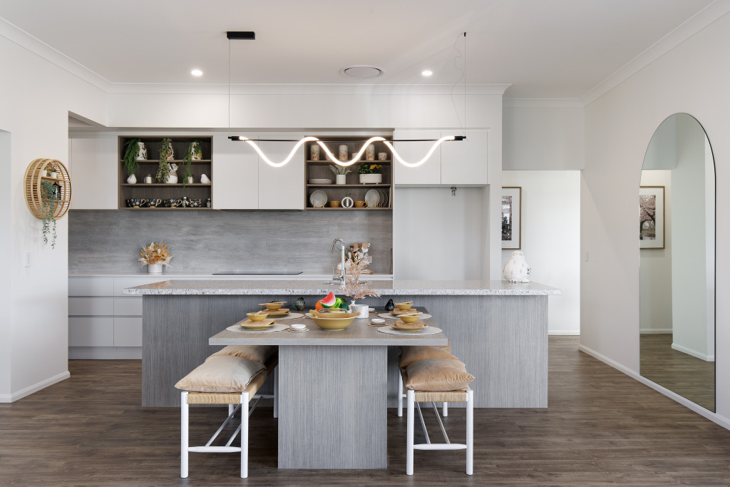Family-centric kitchens are a leading 2023 kitchen design trends. 
