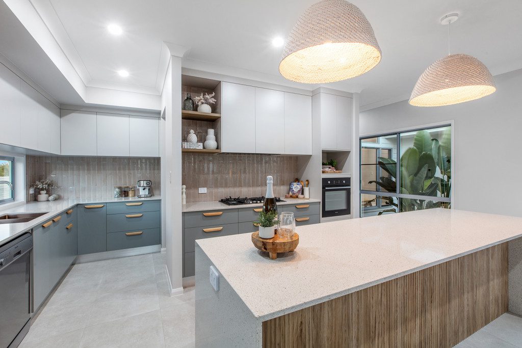 Colourful cabinets are a leading 2023 kitchen design trends.